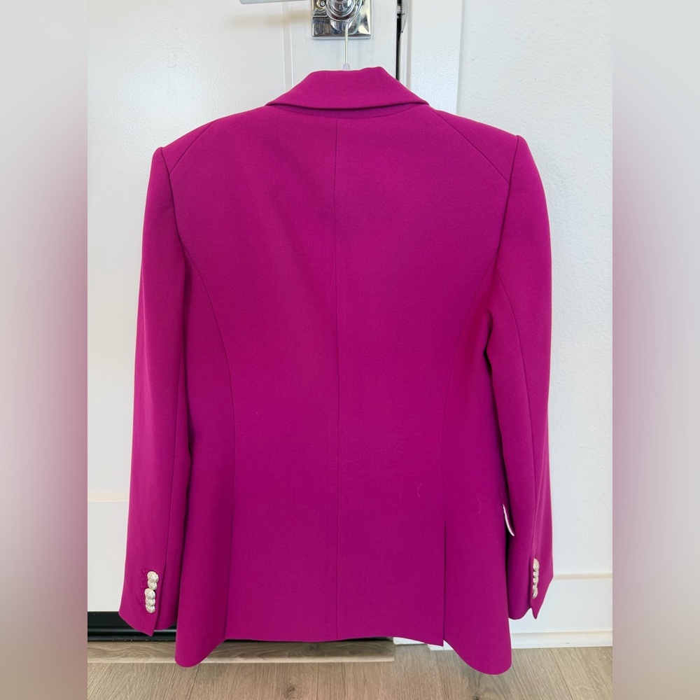 Veronica Beard miller blazer jacket in magenta - Picture 4 of 7